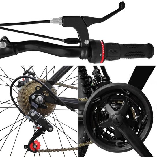 Bicicleta Bike Aço 21 Marchas Velocidades Aro 29