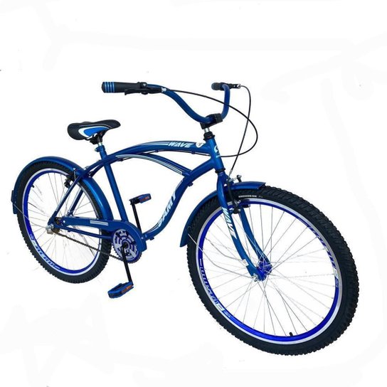 Bicicleta Caiçara Beach Aro 26 Masculina Rodas Aero Reforçado Rolamentos Original Lubrificada