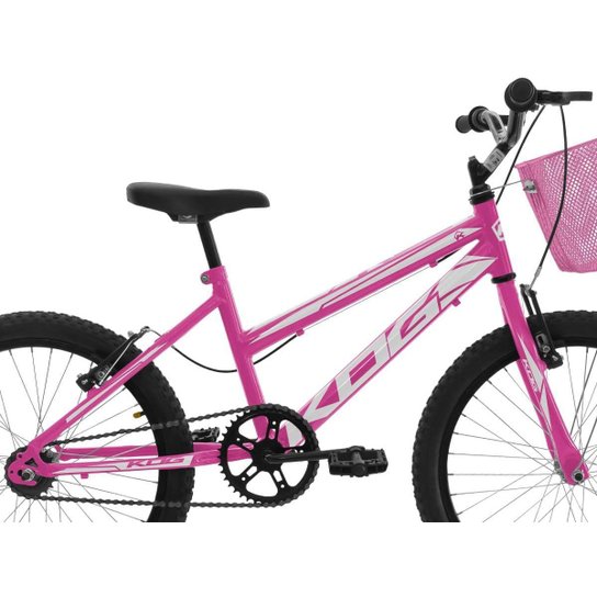 Bicicleta Com Rodinha e Cesta Feminina Infantil Aro 20 KOG
