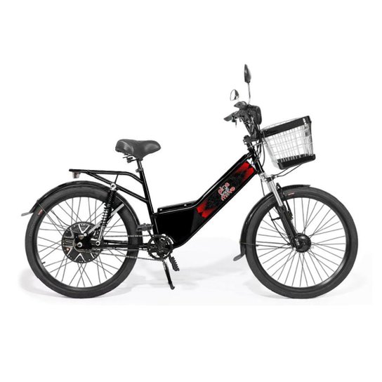 Bicicleta Elétrica - New Street Plus 800w - Preta - Plug and Move