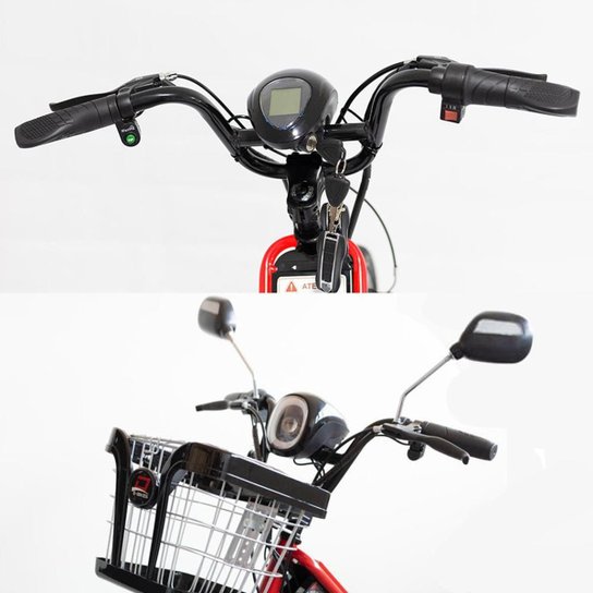 Bicicleta Elétrica - New Street Plus 800w - Vermelha - Plug and Move