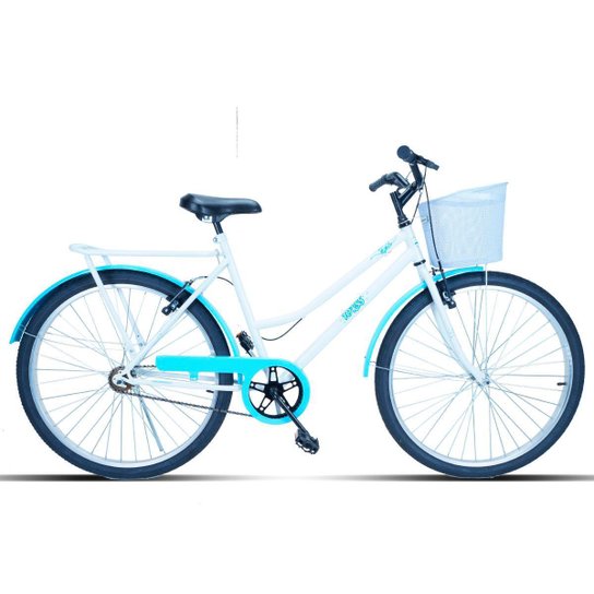Bicicleta Feminina Aro 26 Retro Com Cestinha
