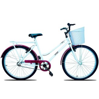 Bicicleta Feminina Forss Rose Aro 26 Com Cesta