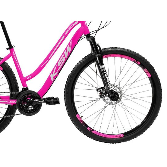 Bicicleta Feminina Rebaixada Aro 29 KSW 21 Marcha Freio Disco