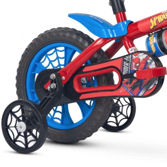 Bicicleta Infantil Aro 12 Nathor Homem Aranha Capacete Masculina