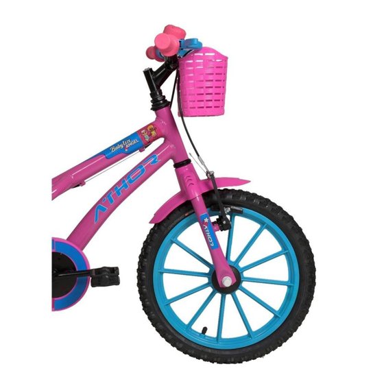 Bicicleta Infantil Aro 16 Athor Baby Lux Angel Feminina Rosa