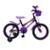 Bicicleta Infantil Aro 16 Feminina Com Rodinhas Cestinha Reforçada - Violeta