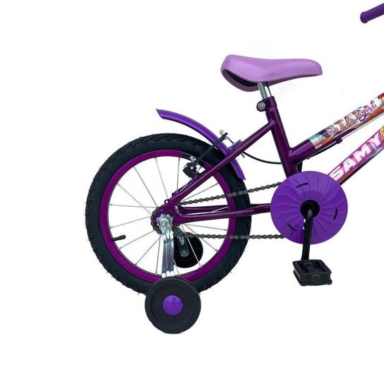 Bicicleta Infantil Aro 16 Feminina Com Rodinhas Cestinha Reforçada
