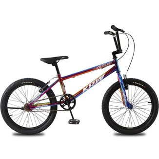 Bicicleta Infantil Aro 20 Aero KRW BMX Cross V-Brake Sem Marchas Rainbow