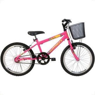 Bicicleta Infantil Aro 20 Athor Charme Feminina Com Cesta