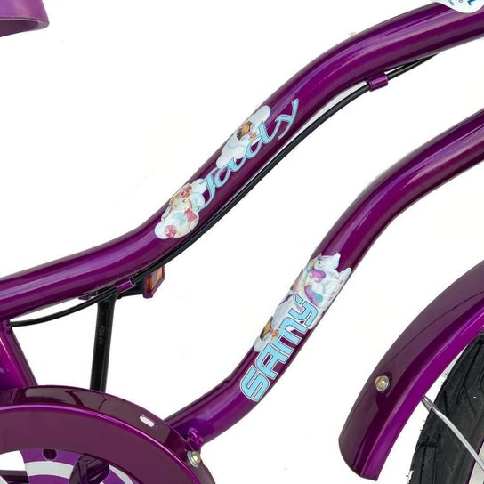 Bicicleta Infantil Aro 20 Menina Freio V Brake Aro Aero Lubrificada E Revisada Com Cestinha