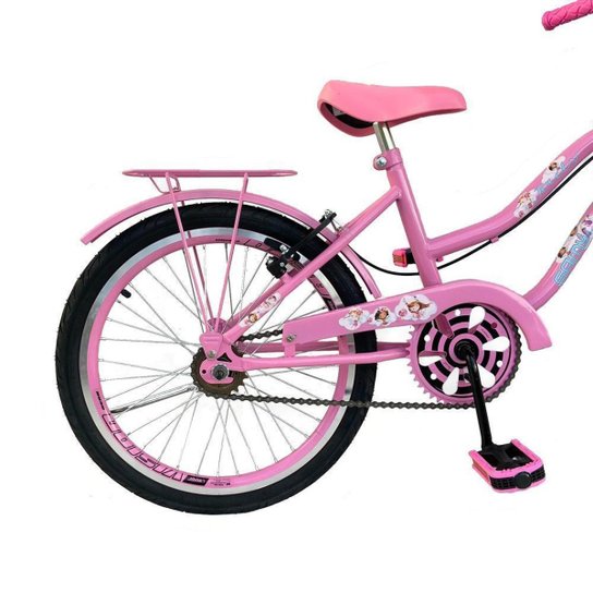 Bicicleta Infantil Aro 20 Menina Freio V Brake Aro Aero Lubrificada E Revisada Com Cestinha