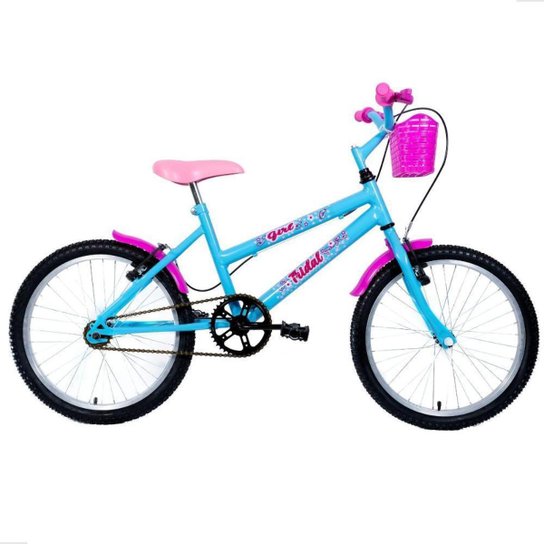 Bicicleta Infantil Aro 20 Tridal Girl MTB com Cestinha e Paralamas