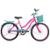 Bicicleta Infantil Aro 24 Cesta Feminina Azul / Rosa Neon - Azul