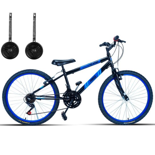 Bicicleta Infantil Aro 24 Com Rodinhas 18 Marchas