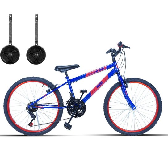 Bicicleta Infantil Aro 24 Com Rodinhas 18 Marchas