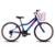Bicicleta Infantil Feminina Aro 24 KOG Alumínio 18V Cestinha - Azul+Rosa