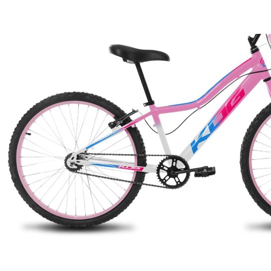 Bicicleta Infantil Feminina Aro 24 KOG Alumínio Com Cestinha