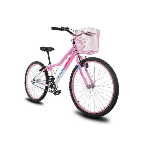 Bicicleta Infantil Feminina Aro 24 KOG Alumínio Com Cestinha