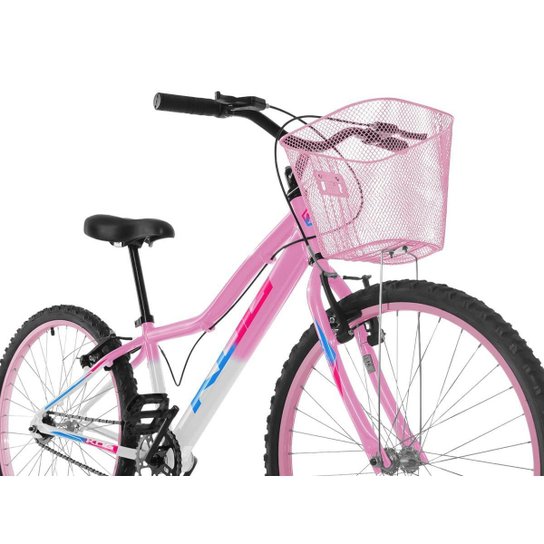 Bicicleta Infantil Feminina Aro 24 KOG Alumínio Com Cestinha