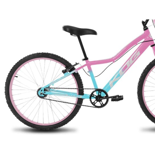 Bicicleta Infantil Feminina Aro 24 KOG Alumínio Com Cestinha