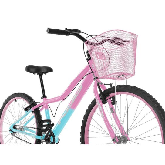 Bicicleta Infantil Feminina Aro 24 KOG Alumínio Com Cestinha