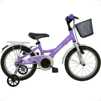 Bicicleta Infantil Feminina Athor Bliss Aro 16 Com Cestinha