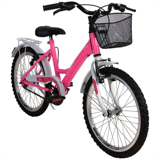 Bicicleta Infantil Feminina Athor Bliss Aro 20 Com Cestinha