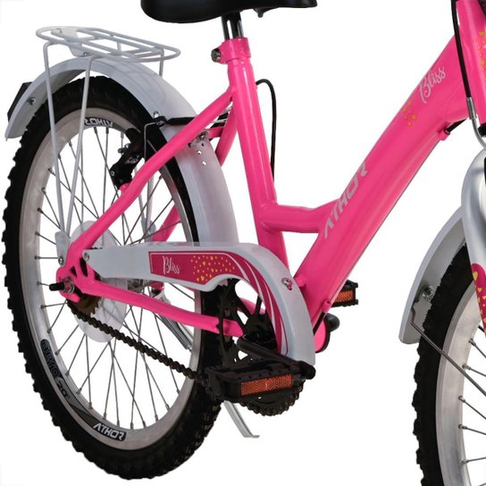Bicicleta Infantil Feminina Athor Bliss Aro 20 Com Cestinha