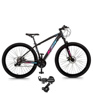 Bicicleta Ksw Xlt Aro 29 24v Index Mtb Quadro AluM Cambios Shimano Suspensão 80mm