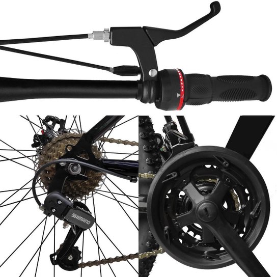 Bicicleta Mountain Bike 21 Velocidades Aço Suspensão Shimano