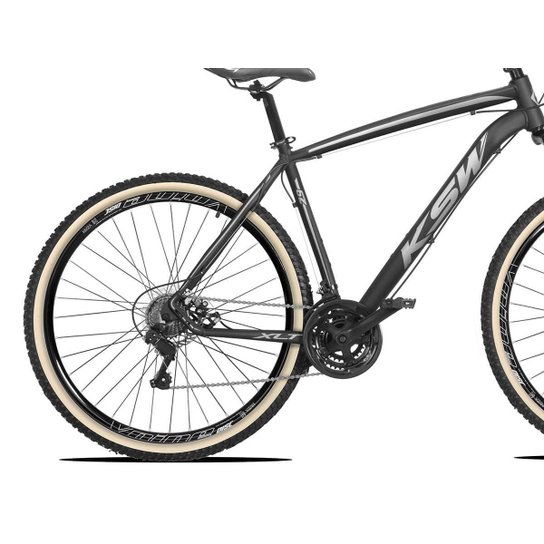 Bicicleta MTB Aro 29 KSW 27 Marcha Freio a Disco Cubos K7