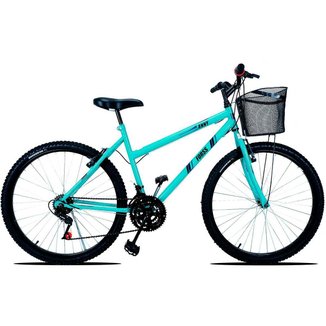 Bicicleta Passeio Anny Aro 26 C/cestinha 18 Vel. Rosa