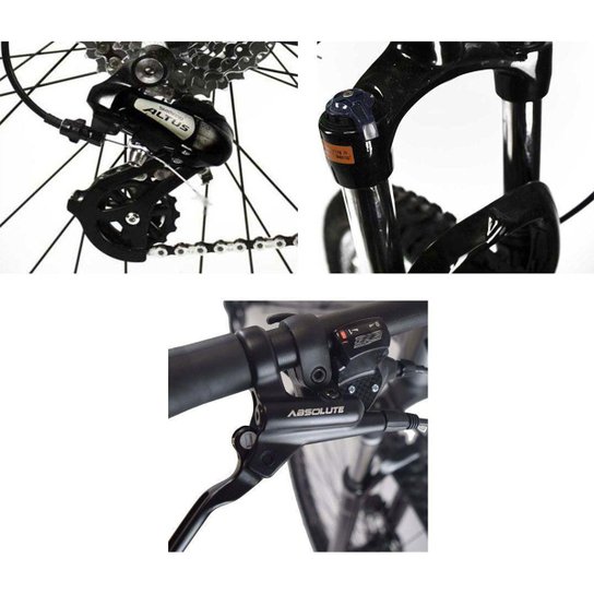 Bicicleta RINO EVEREST 29 Freio Hidraulico - Shimano Altus com trava 24v