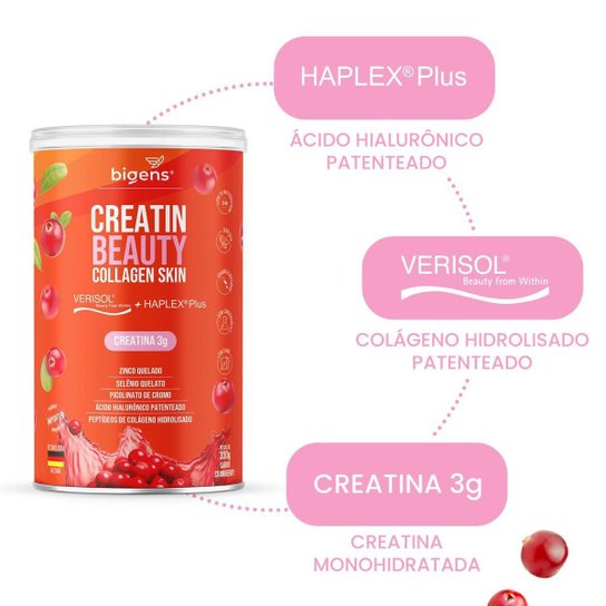 BIGENS CREATIN BEAUTY COLLAGEN SKIN 300G CRANBERRY