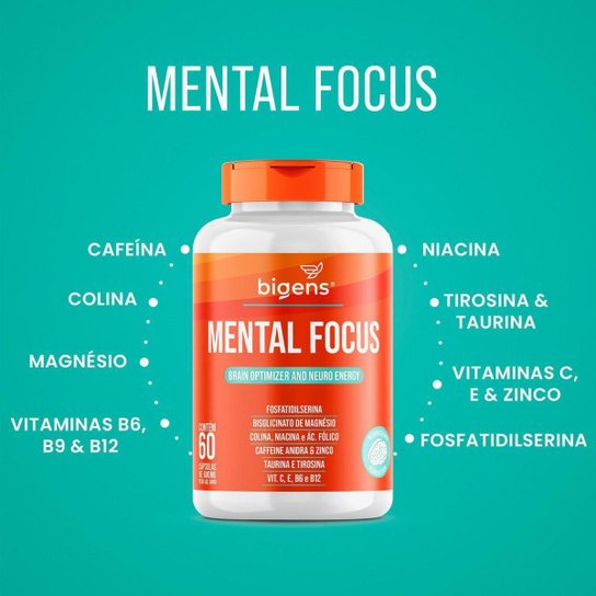 Bigens Kit 2X Mental Focus 60 Caps