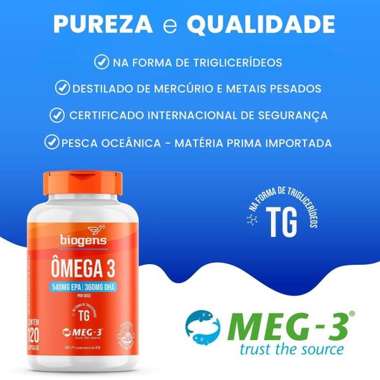 Bigens Ômega 3 Tg Meg 3 - 120 Caps