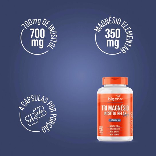 BIGENS TRI MAGNÉSIO INOSITOL 120 CÁPSULAS
