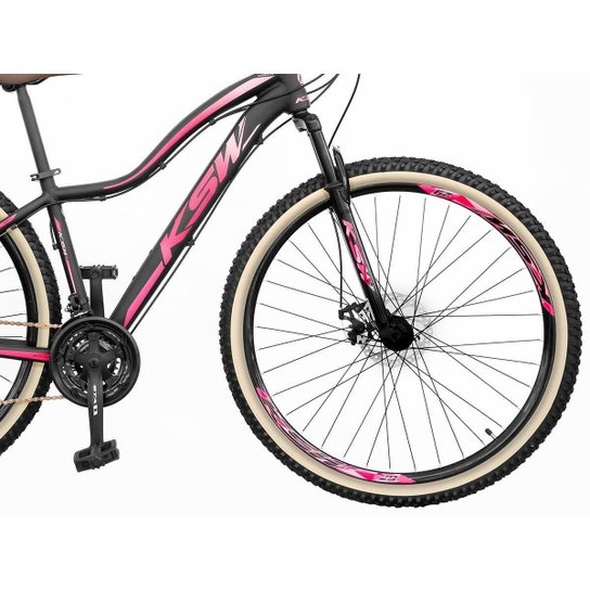Bike Feminina Aro 29 KSW MWZA Retrô 21v Shimano Com Cesta