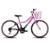 Bike Infantil Feminina Aro 24 KOG Alumínio 18V Cestinha - Preto+Rosa