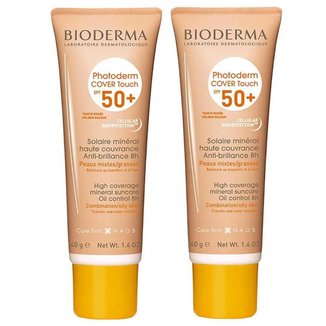 Bioderma Photoderm Cover Touch Kit com 2 Unidades – Protetor Solar Facial com Cor FPS50+ – Dourado 4