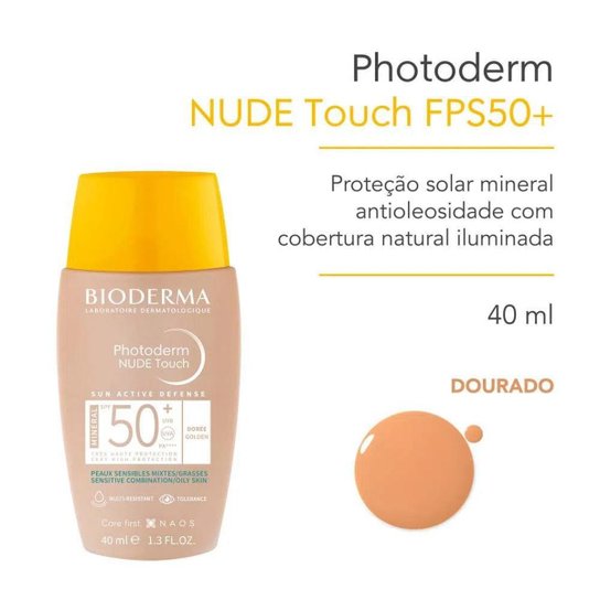 Bioderma Photoderm Nude Touch Kit com 2 Unidades – Protetor Solar com Cor FPS50+ - Dorée 40ml Kit