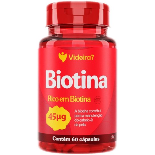 BIOTINA 45MCG 150% DA IDR 1 CÁPSULA AO DIA 60 CÁPSULAS – VIDEIRA7