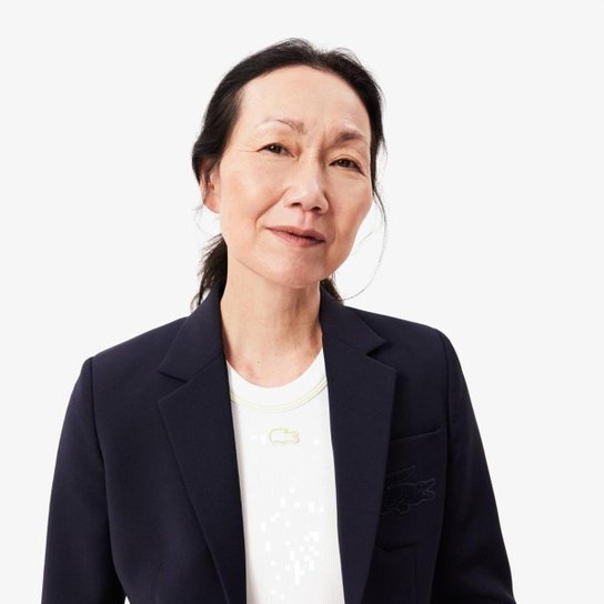 Blazer Slim Fit de Lã com Logo Bordado Lacoste Feminina