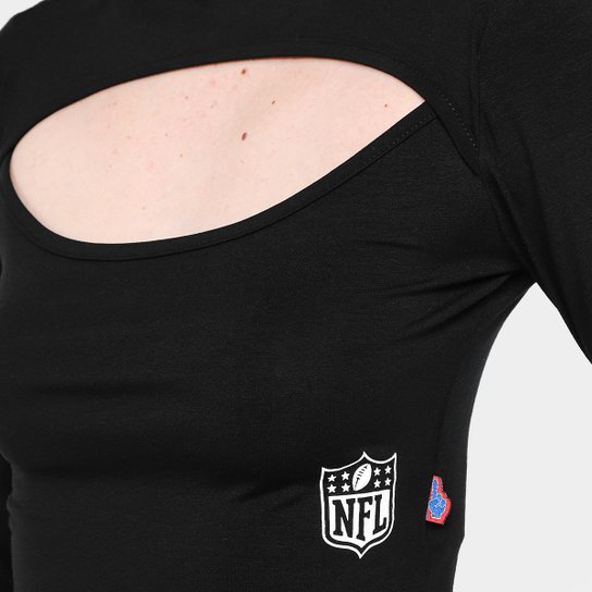 Blusa Cropped Manga Longa Approve X NFL Feminina