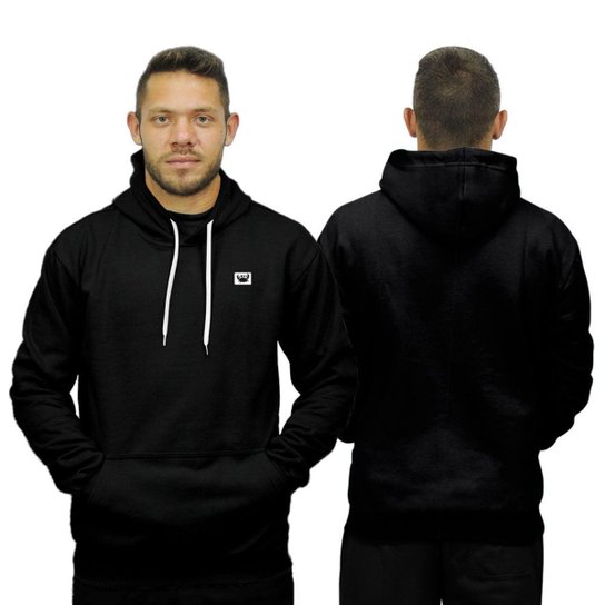 Blusa de Frio Moletom Canguru com Capuz Macio Relaxado Siri