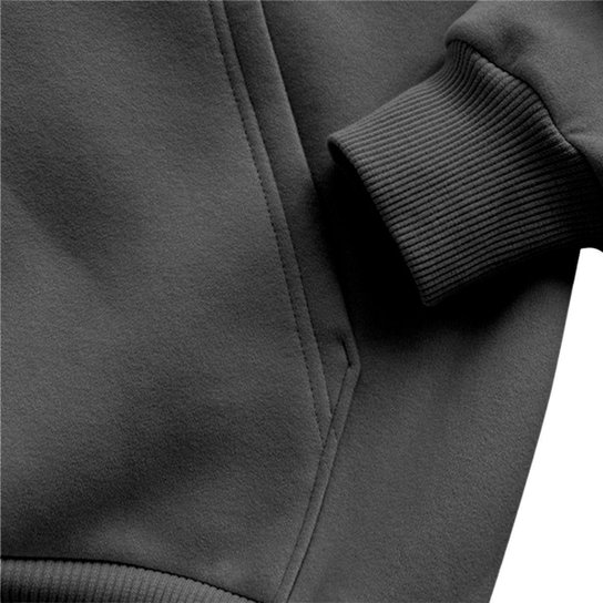 Blusa de Frio Moletom Canguru com Capuz Macio Relaxado Siri