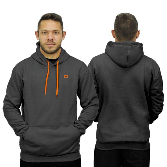 Blusa de Frio Moletom Canguru com Capuz Macio Relaxado Siri