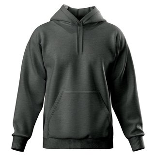 Blusa de Frio Moletom Canguru Com Capuz Masculino Liso Casual