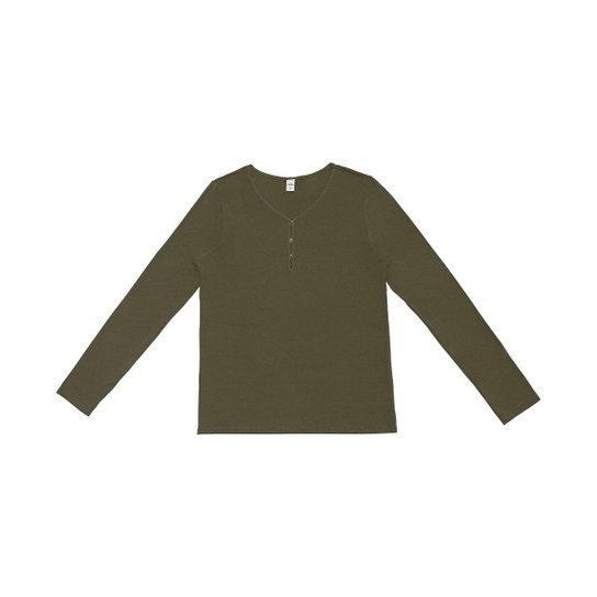 Blusa Feminina Com Botões Manga Longa Rovitex